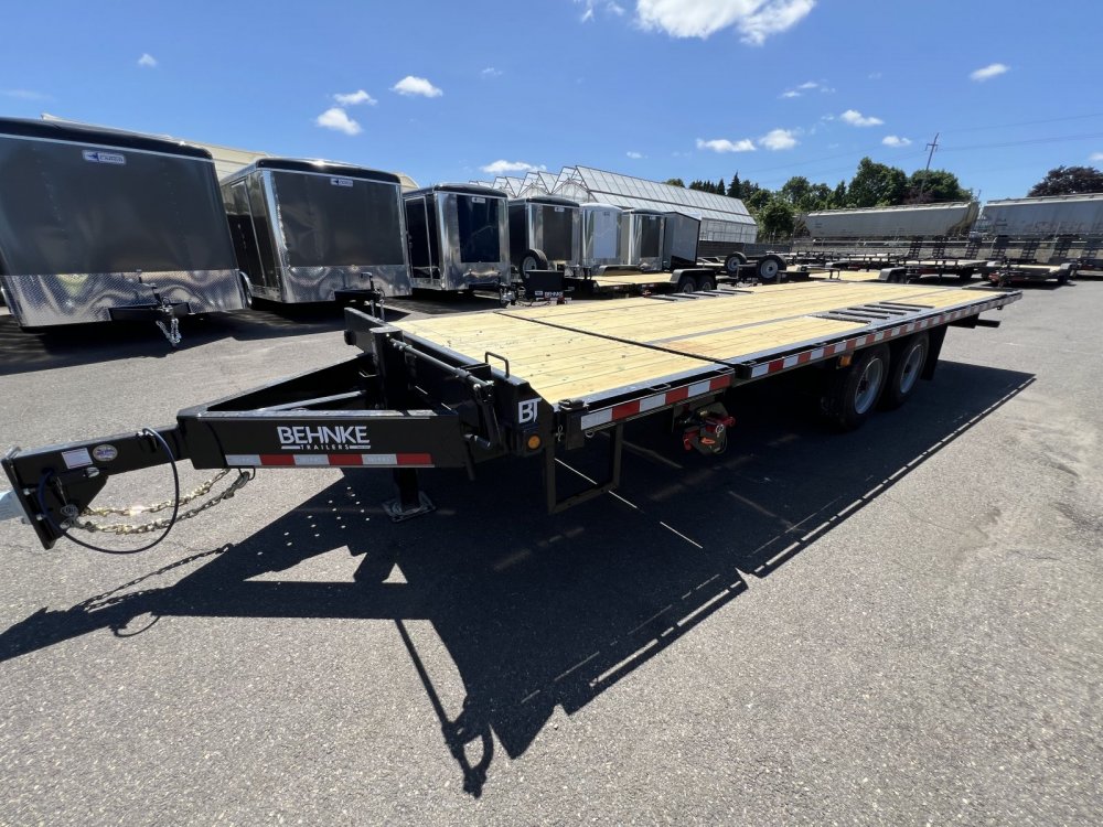 Behnke 8x24 20K 18/6 Split Flatbed Tilt Trailer Behnke Trailer GDFB8X24TPT-20E
