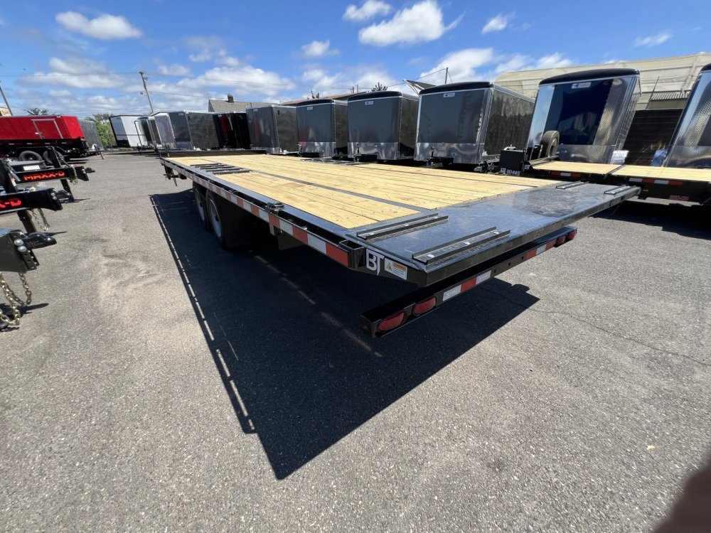 Behnke 8x24 20K 18/6 Split Flatbed Tilt Trailer Behnke Trailer GDFB8X24TPT-20E