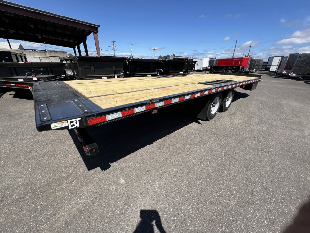 Behnke 8x24 20K 18/6 Split Flatbed Tilt Trailer Behnke Trailer GDFB8X24TPT-20E