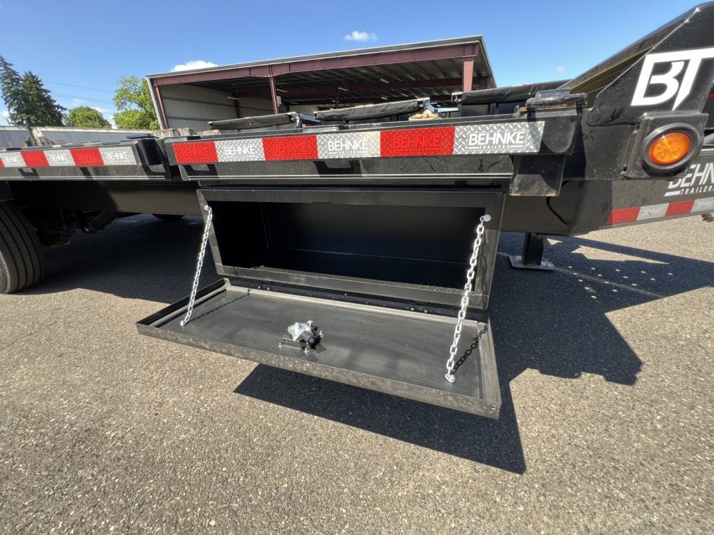 Behnke 8x24 20K 18/6 Split Flatbed Tilt Trailer Behnke Trailer GDFB8X24TPT-20E