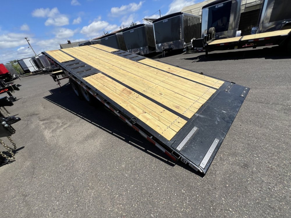 Behnke 8x24 20K 18/6 Split Flatbed Tilt Trailer Behnke Trailer GDFB8X24TPT-20E
