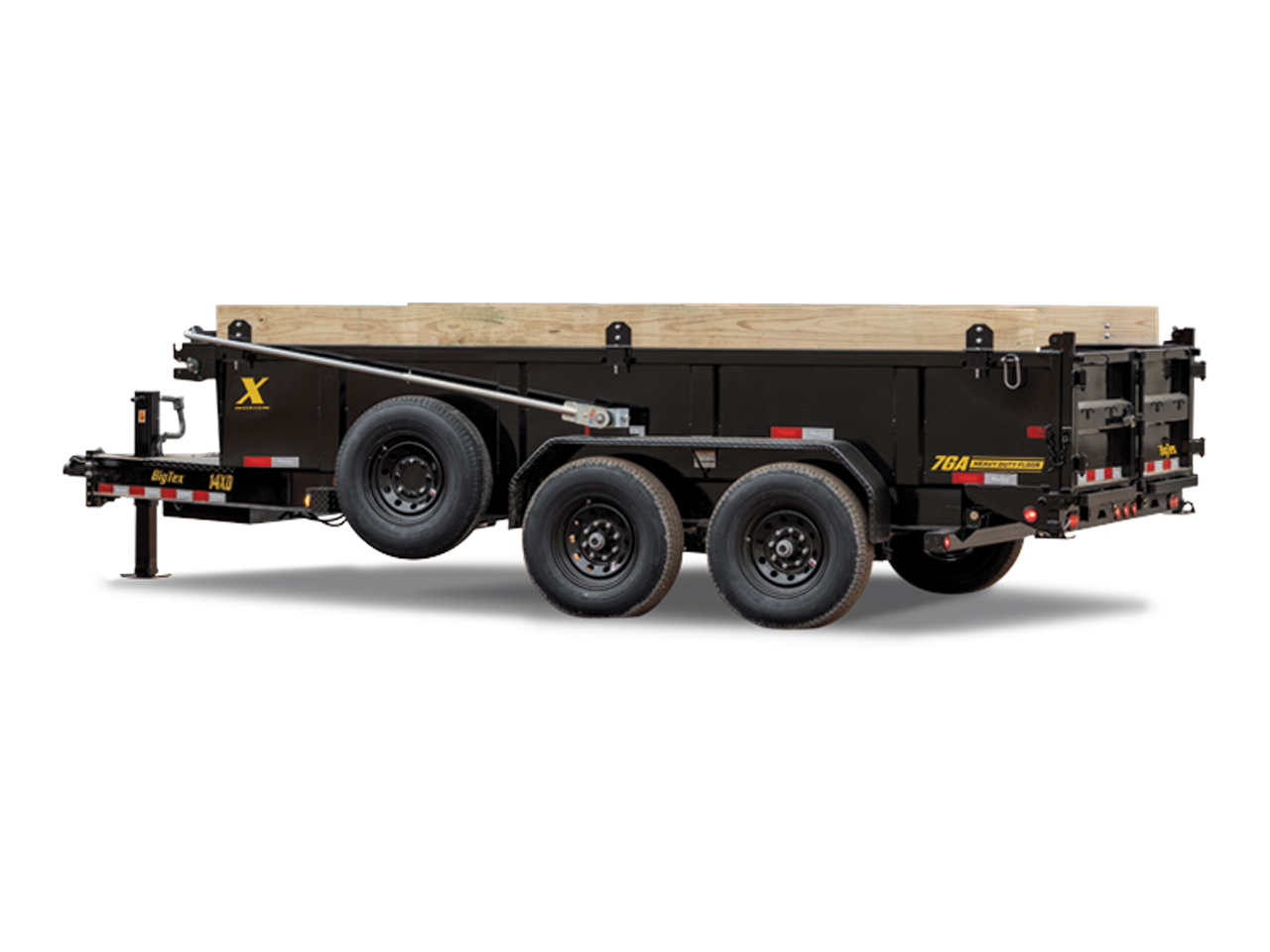 Big Tex 7x14  14K Heavy Duty Low Profile Dump Trailer 14XD Big Tex Trailer 14XD-14C2A-BK