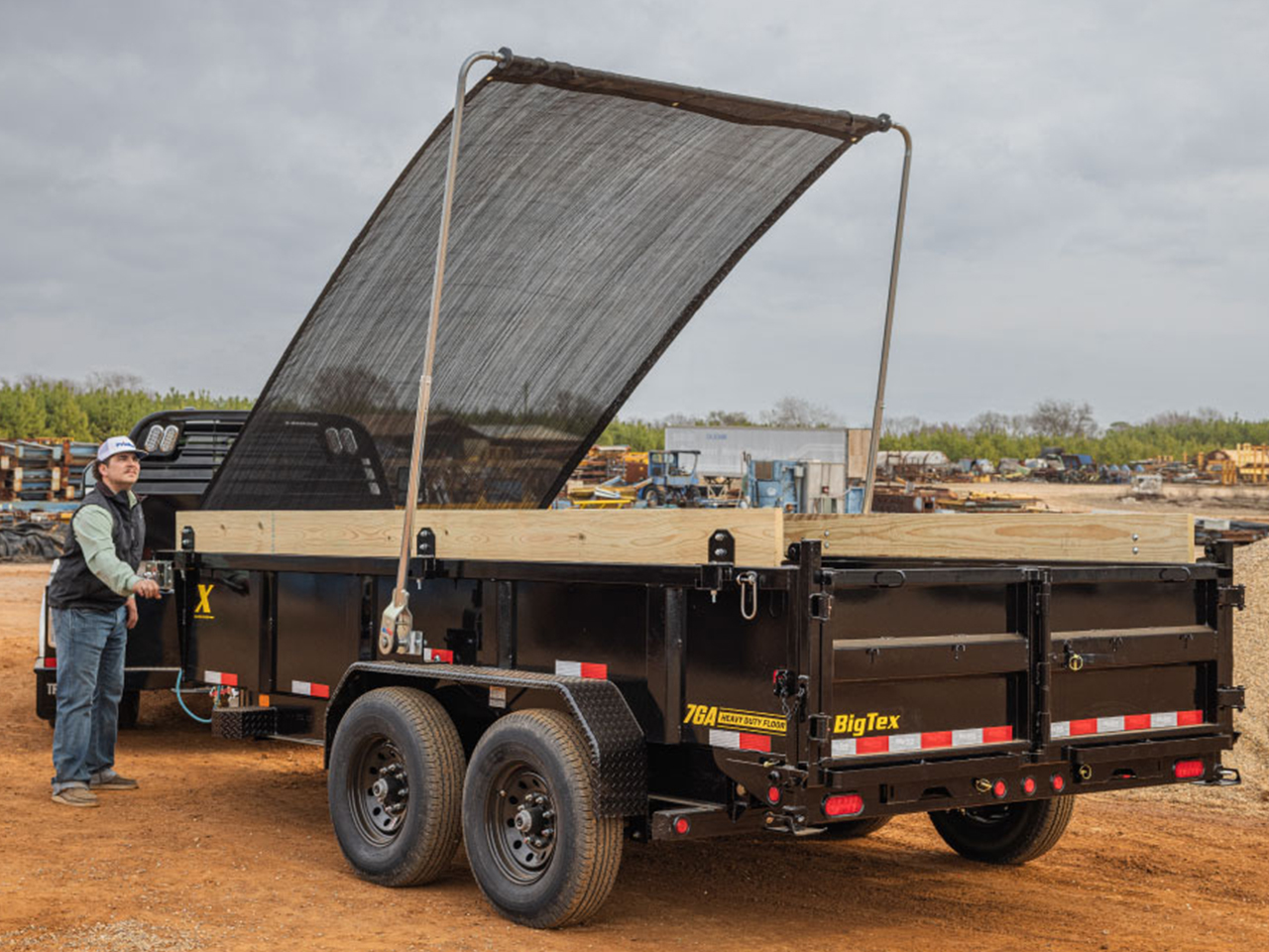 Big Tex 7x14  14K Heavy Duty Low Profile Dump Trailer 14XD Big Tex Trailer 14XD-14C2A-BK