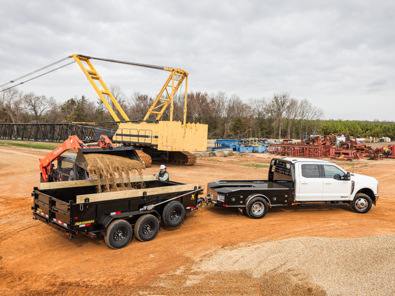 Big Tex 7x14  14K Heavy Duty Low Profile Dump Trailer 14XD Big Tex Trailer 14XD-14C2A-BK