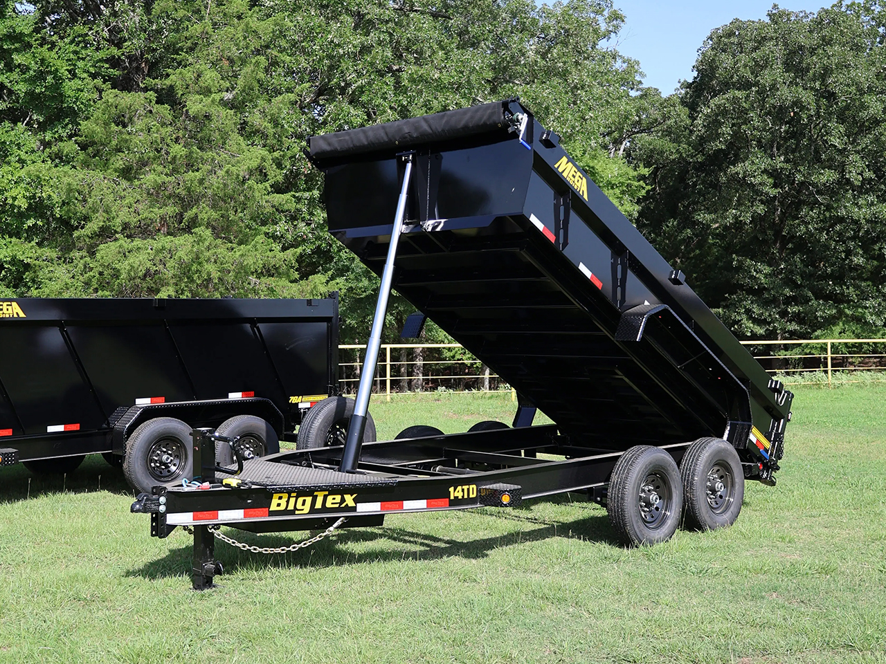 Big Tex 7x14 14K Telescopic Dump High Sides Trailer 14TD Big Tex Trailer 14TD-14C4A-BK
