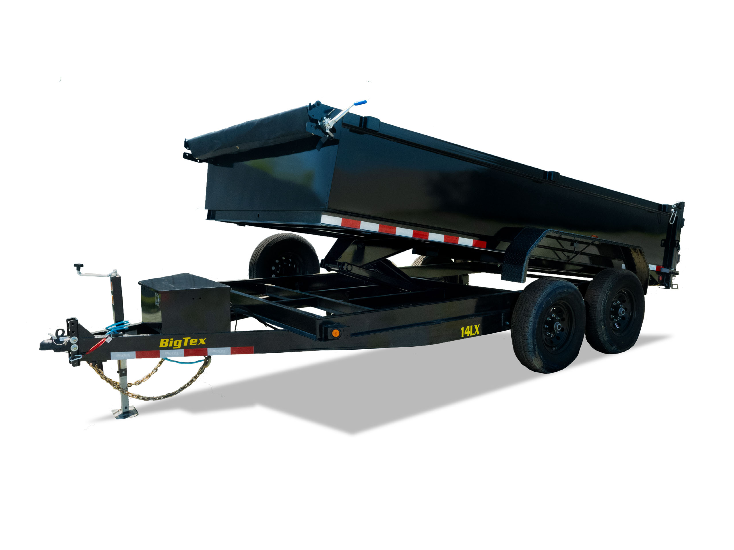 Big Tex 7x14 14K Channel Tandem Axle Dump Trailer 14LX Big Tex Trailer 14LX-14C2A-BK