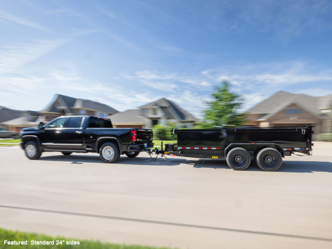 Big Tex 7x14 14K Channel Tandem Axle High Sides Dump Trailer 14LX Big Tex Trailer 14LX-14C4A-BK