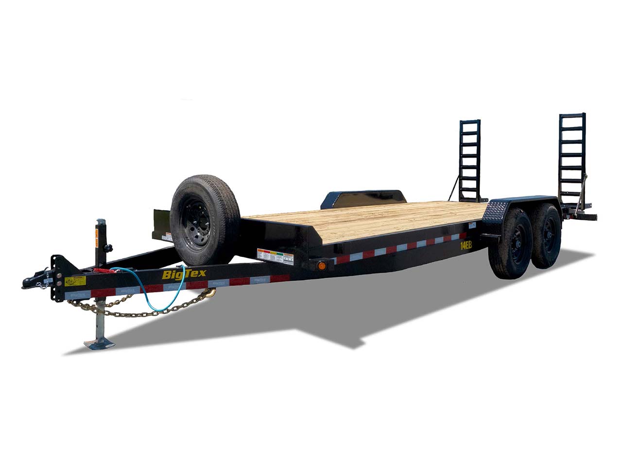 Big Tex 7 x 18  14K  Tandem Axle Equipment Trailer 14EB Big Tex Trailer 14EB-18D2A-KRBK