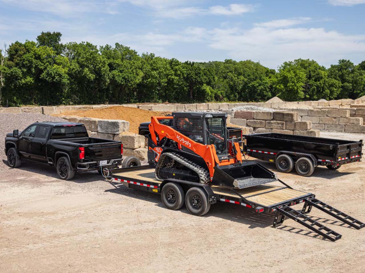 Big Tex 7 x 18  14K  Tandem Axle Equipment Trailer 14EB Big Tex Trailer 14EB-18D2A-KRBK