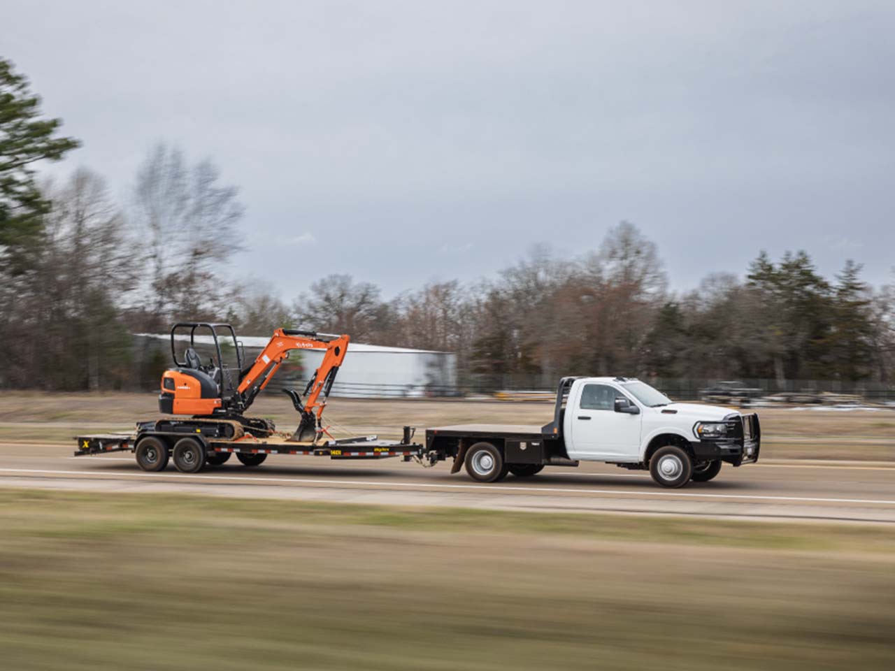 Big Tex 7x20  14K  I-Beam Equipment Trailer with Mega Ramps 14EH Big Tex Trailer 14EH-20D3A-MRBK