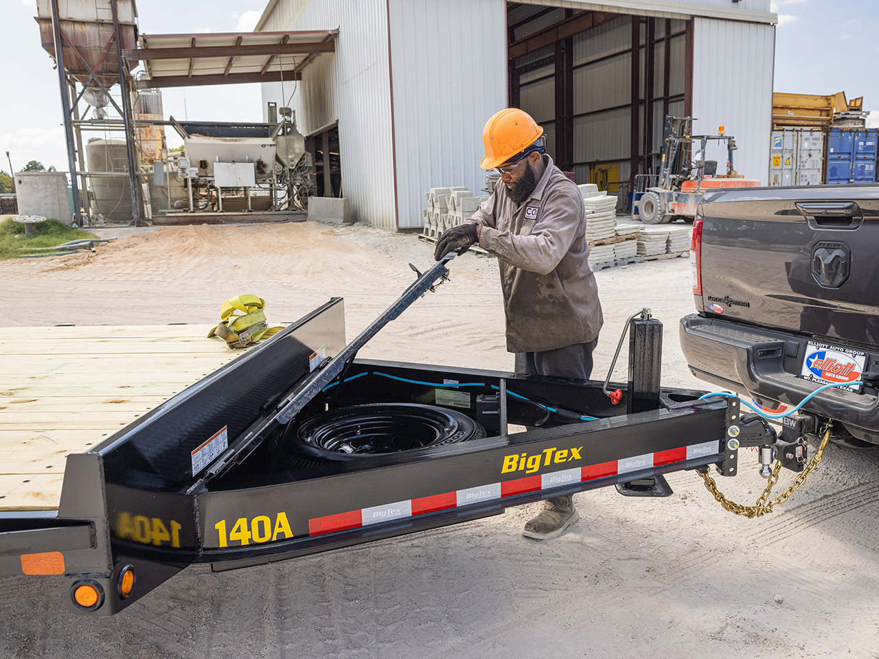 Big Tex 8.5 x 22 14K Deckover Equipment Trailer 14OA-22 Big Tex Trailer 14OA-22BK-8SIR