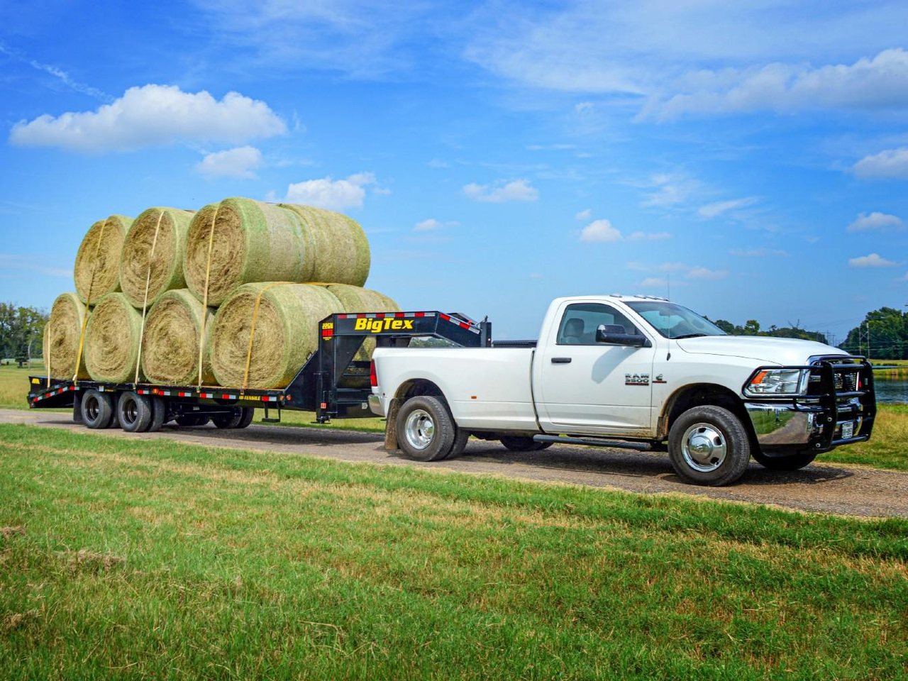 Big Tex 22 GN 30+5  20K Mega Ramp Gooseneck Flatbed Trailer 22GN Big Tex Trailer 22GN-35D5A-MRBK