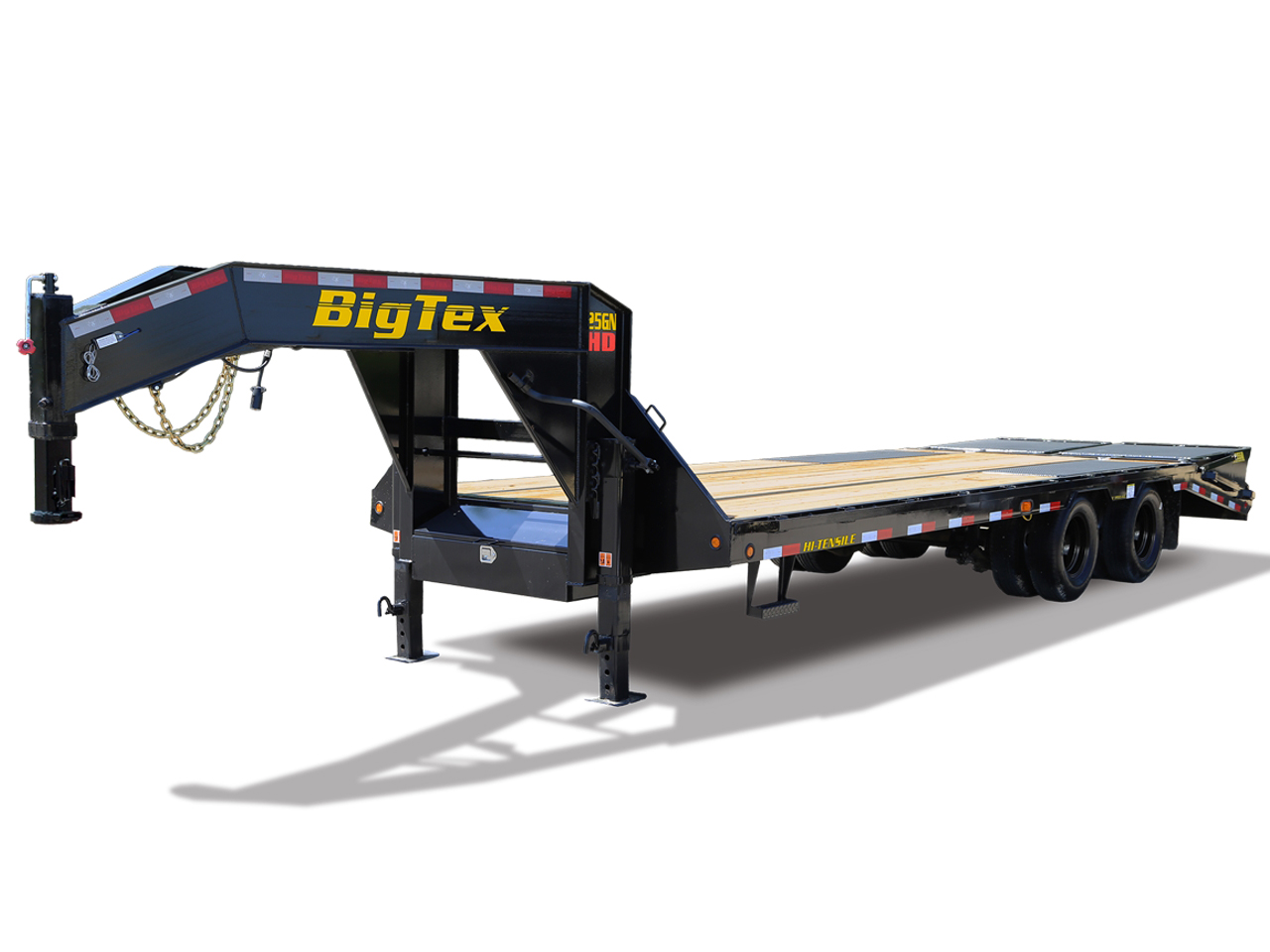 Big Tex 25 GN 28+5  25K Mega Ramp Gooseneck Flatbed Trailer 25GN Big Tex Trailer 25GN-33D5A-MRBK