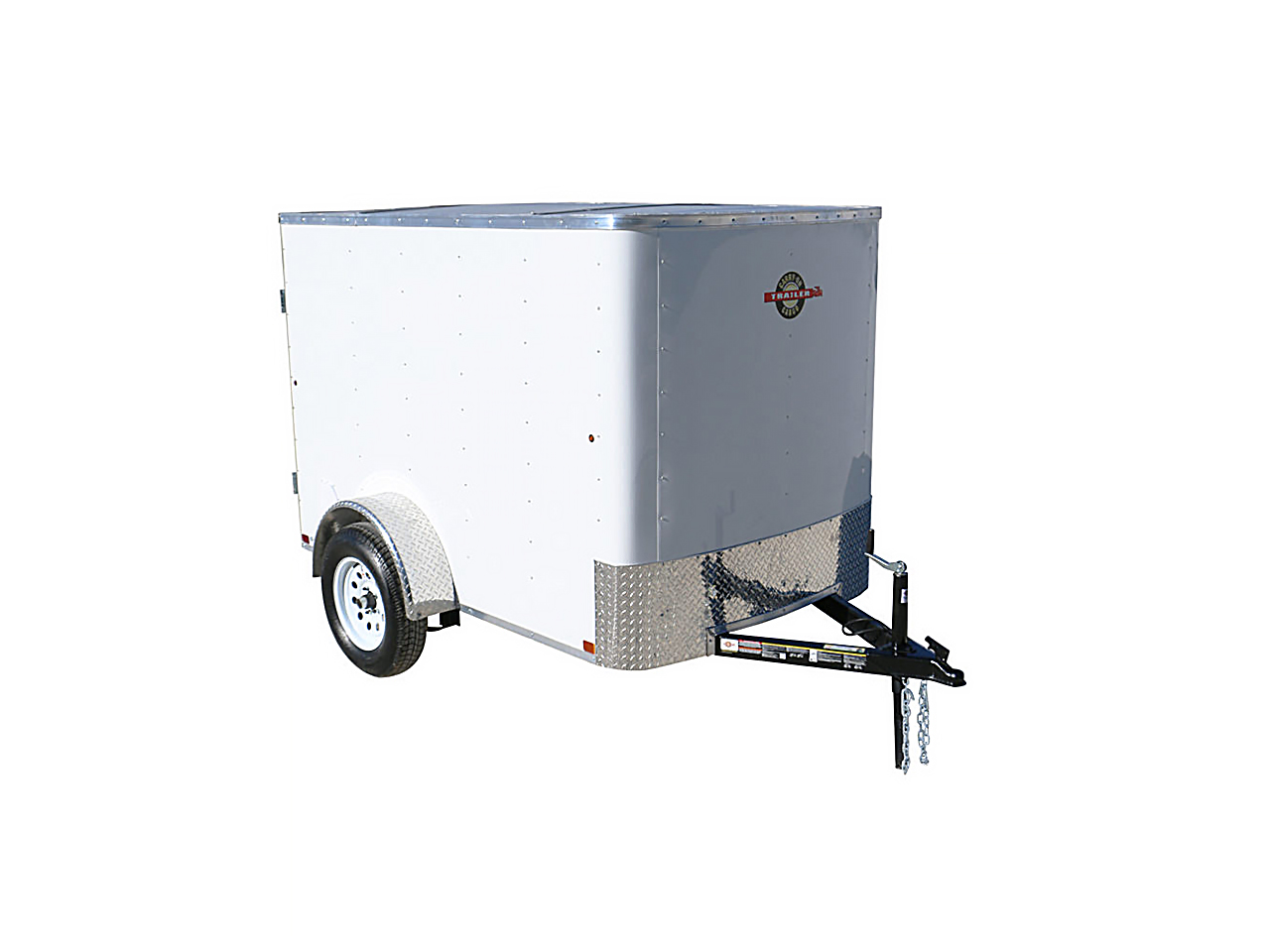 Carry-On 5 x 8  3K Cargo Trailer - Slant V-Nose Flat Roof and Ramps Carry-On Trailer 5X8CGRCM-S