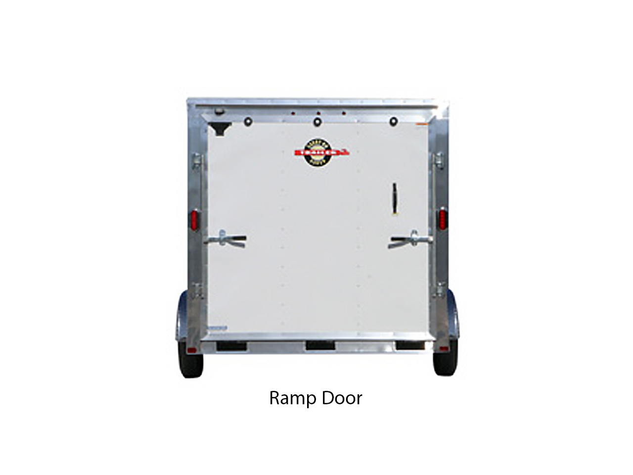 Carry-On 5 x 8  3K Cargo Trailer - Slant V-Nose Flat Roof and Ramps Carry-On Trailer 5X8CGRCM-S