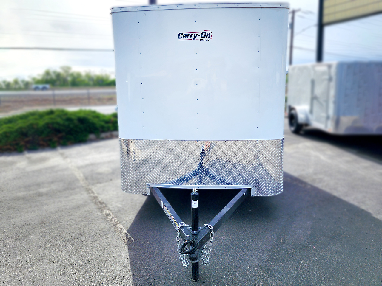 Carry-On 6 X 10  3K Radius Front Flat Roof Cargo Trailer with Ramps Carry-On Trailer 6X10CGRCM