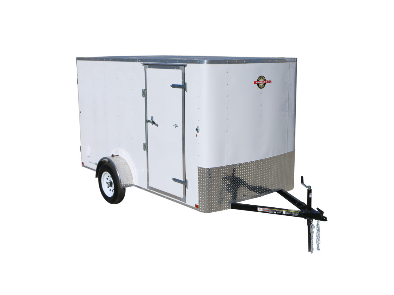 Carry-On 6 X 10  3K Radius Front Flat Roof Cargo Trailer with Ramps Carry-On Trailer 6X10CGRCM