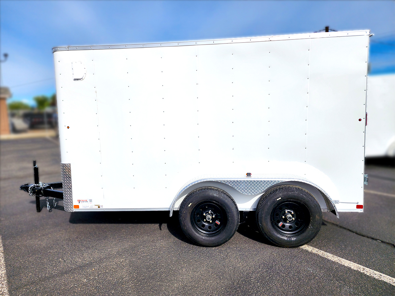 Carry-On 6 x 12  7K Radius Front Flat Roof Tandem Axle Cargo Trailer with Ramps Carry-On Trailer 6X12CGRCM7K