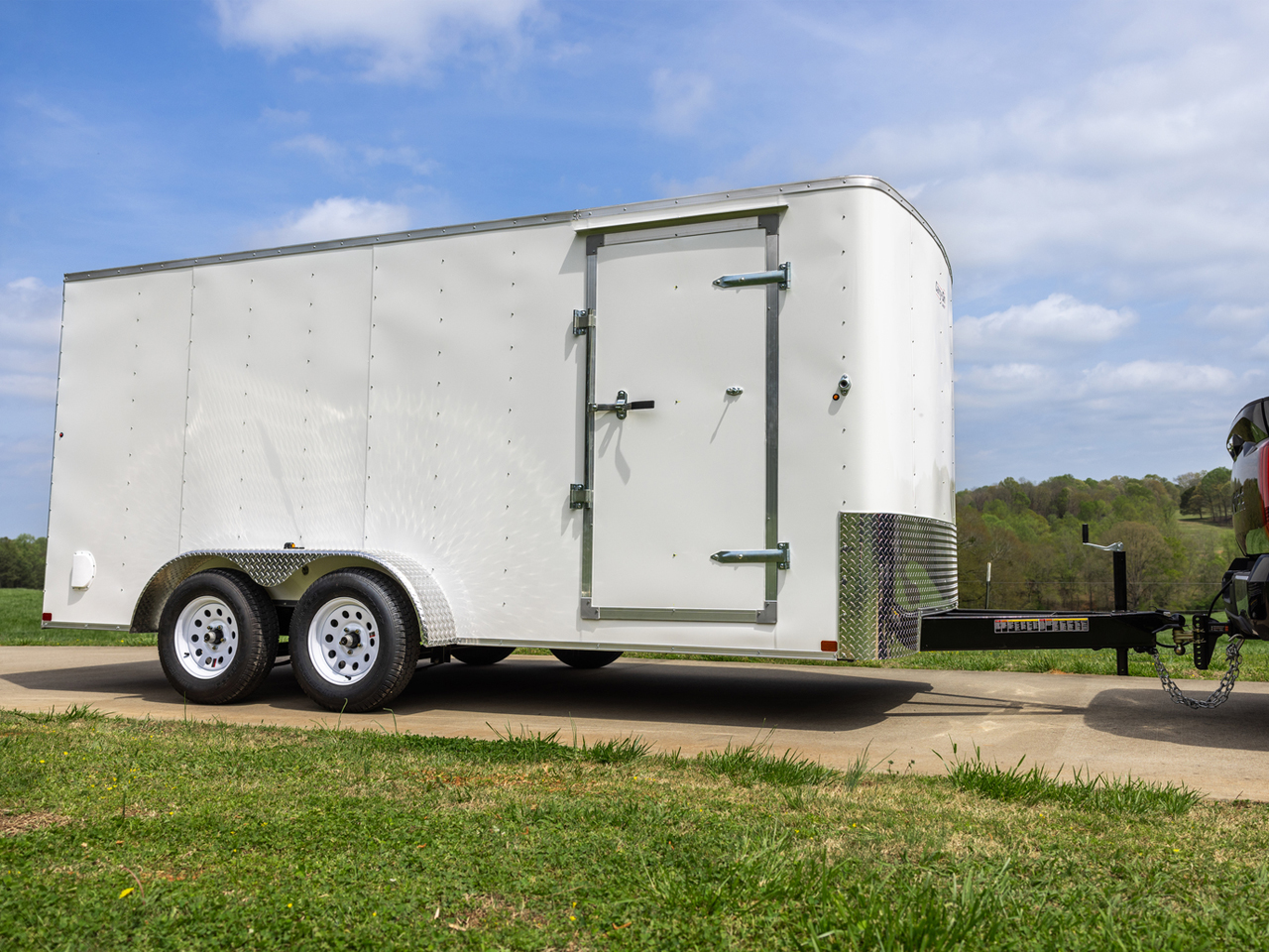 Carry-On 6 x 12  7K Radius Front Flat Roof Tandem Axle Cargo Trailer with Ramps Carry-On Trailer 6X12CGRCM7K