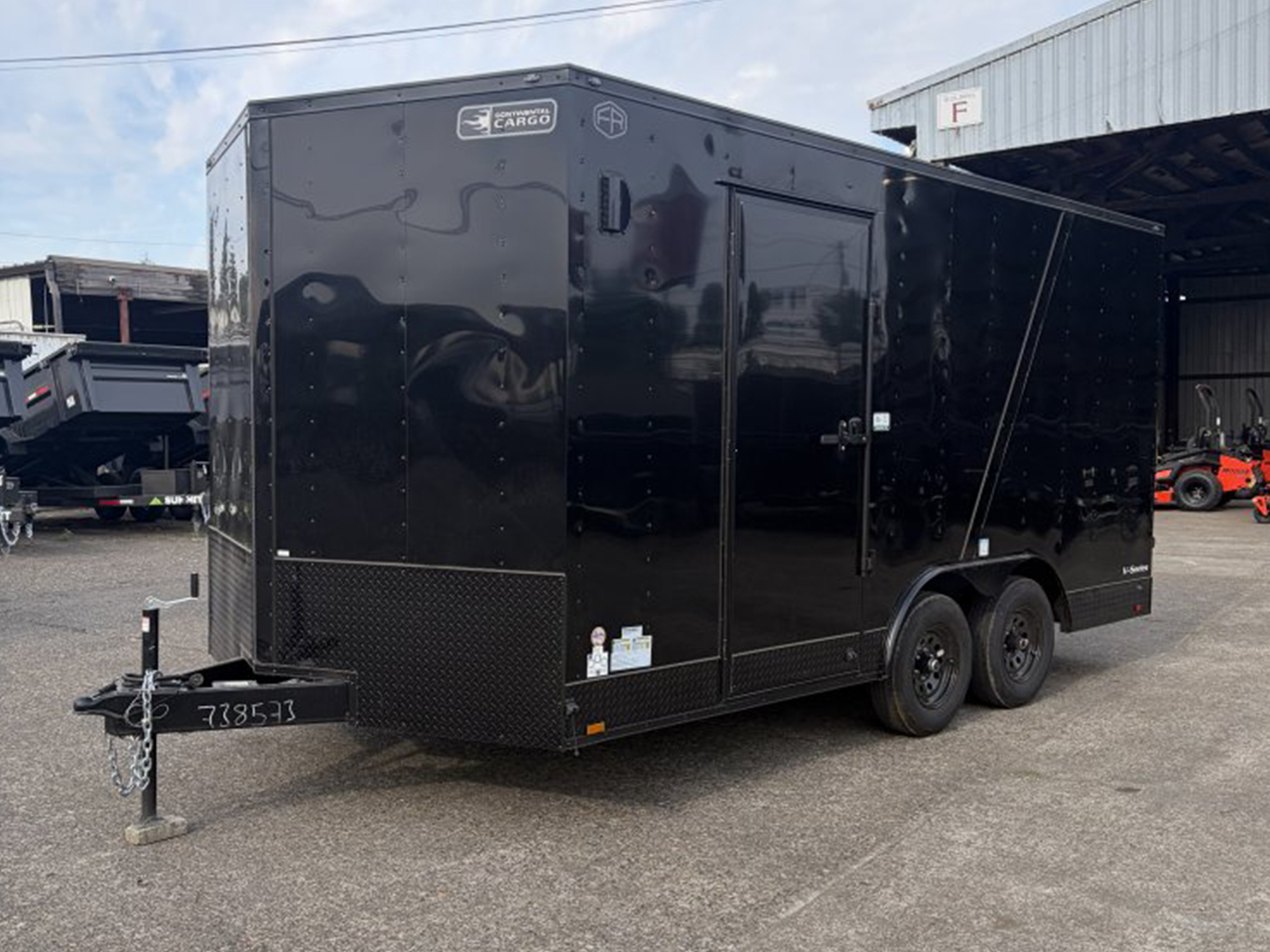Continental Cargo 8x16 10K V-Series Cargo Trailer w/UTV and Blackout Package Continental Cargo Trailer VHW816TA3-UTV-BOP