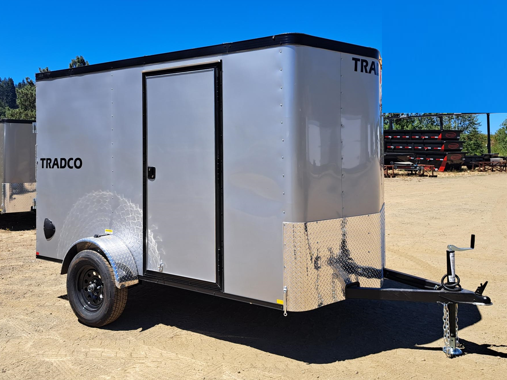 Criterion 6x10 Cargo Trailer - 3.5K, Flat Top, Barn Door - Tradco TradCo Criterion Trailer CT610S3NU-72-24-DD-BN