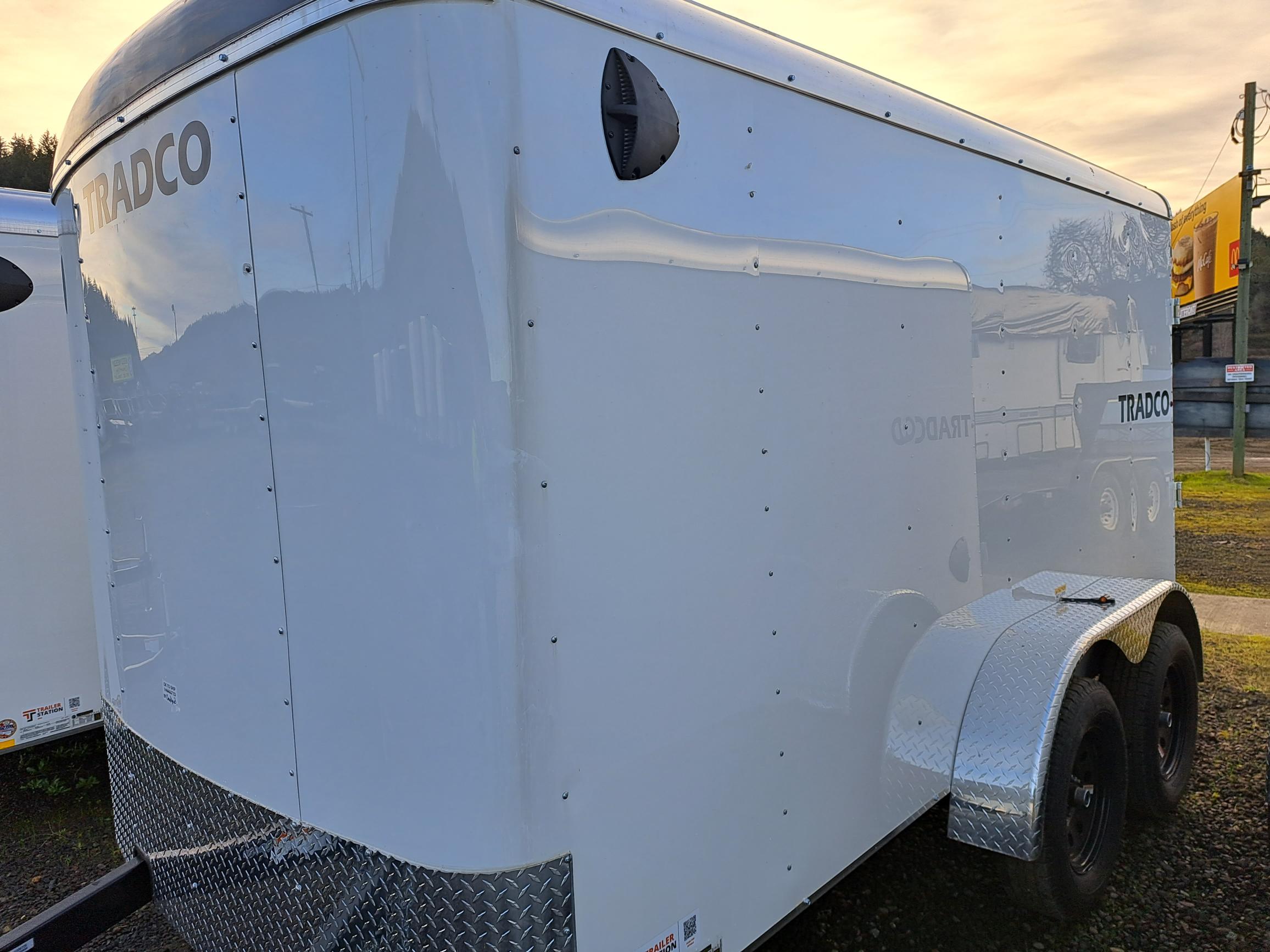 Criterion 6x12 Cargo Trailer - 7K, Radius Nose & and Top, Ramp Door, Side Door - Tradco TradCo Criterion Trailer CT612D3EU