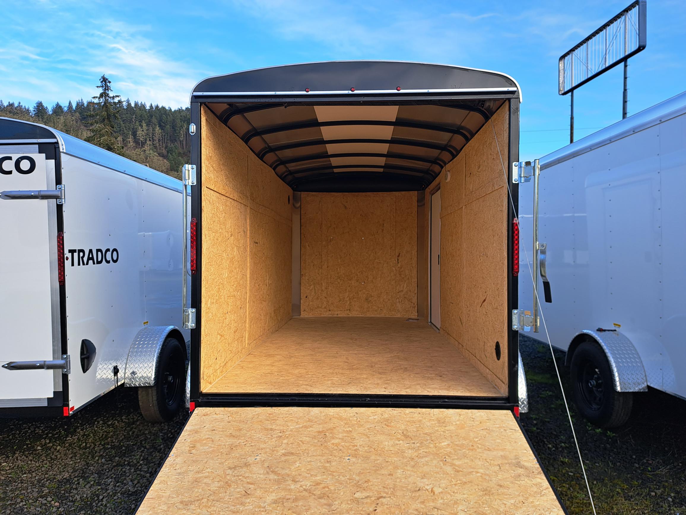 Criterion 6x12 Cargo Trailer - 7K, Radius Nose & and Top, Ramp Door, Side Door - Tradco TradCo Criterion Trailer CT612D3EU