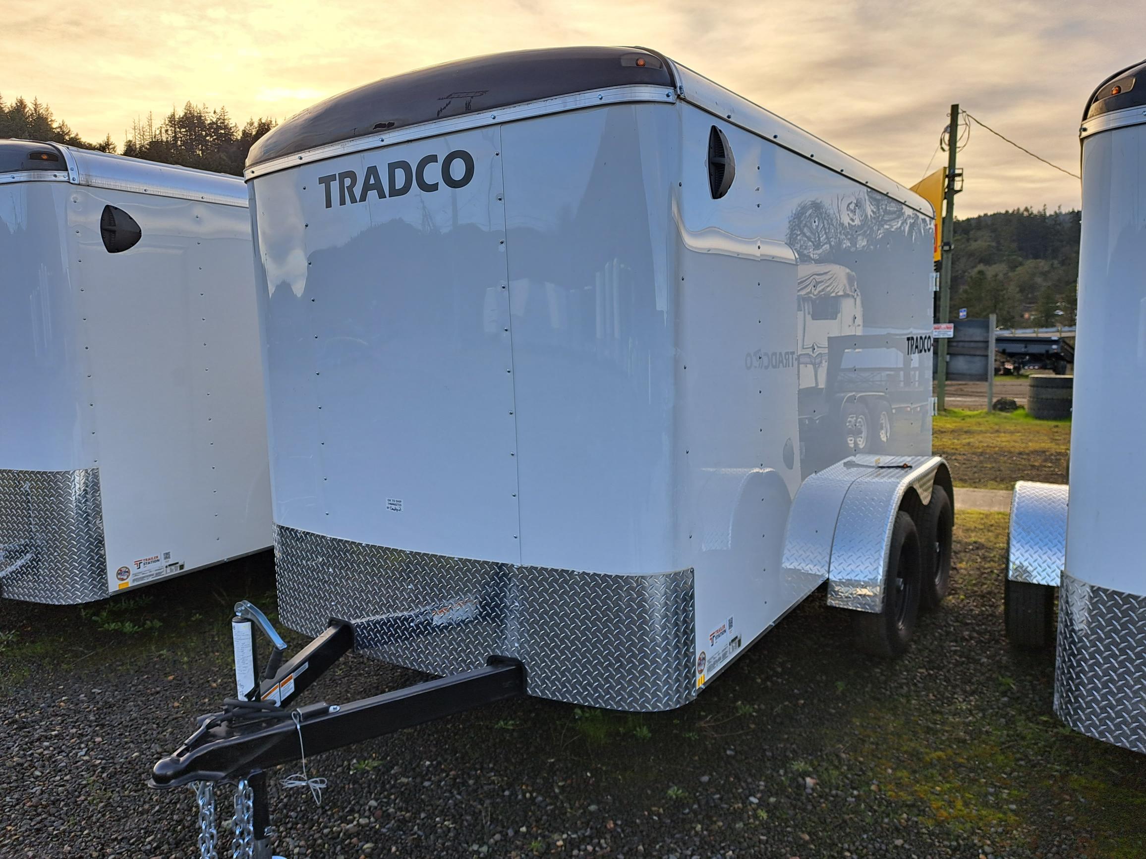 Criterion 6x12 Cargo Trailer - 7K, Radius Nose and Top, Ramp Door, Side Door, 78" - Tradco TradCo Criterion Trailer CT612D3EU-78-24-RD-RN