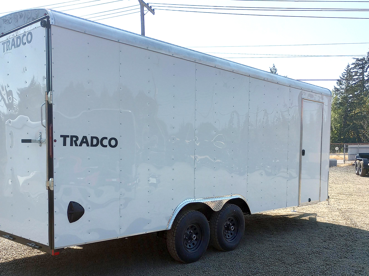 Criterion 8x20 Cargo Trailer - 10K, Radius Nose & Top, Beavertail, Ramp Door, Side Door - Tradco TradCo Criterion Trailer CT820D5EU-84-16-BR-BN