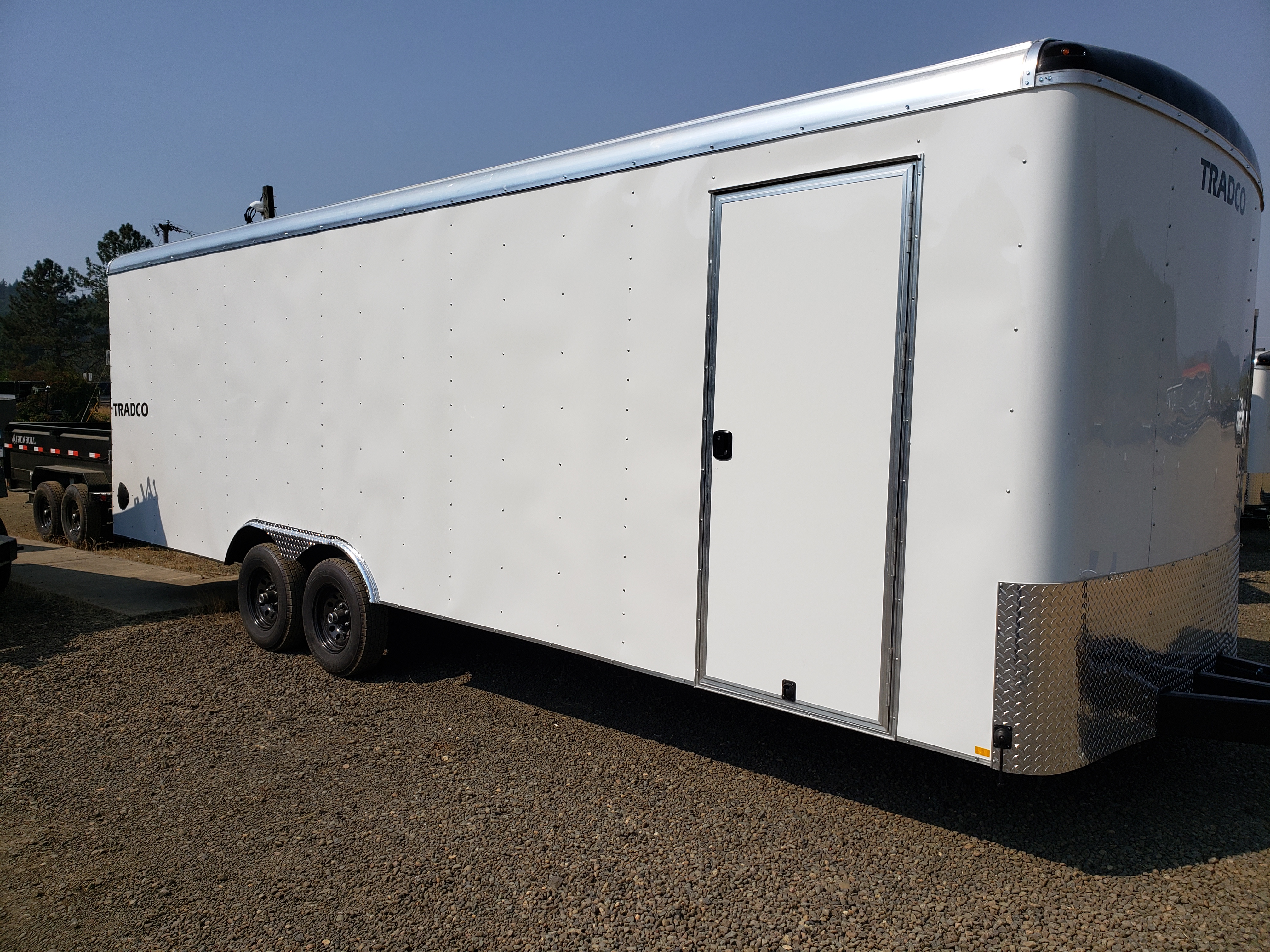 Criterion 8x24 Cargo Trailer - 10K, Radius Nose & Top, Beavertail, Ramp Door, Side Door - Tradco TradCo Criterion Trailer CT824D5EU-84-16-BR-BN