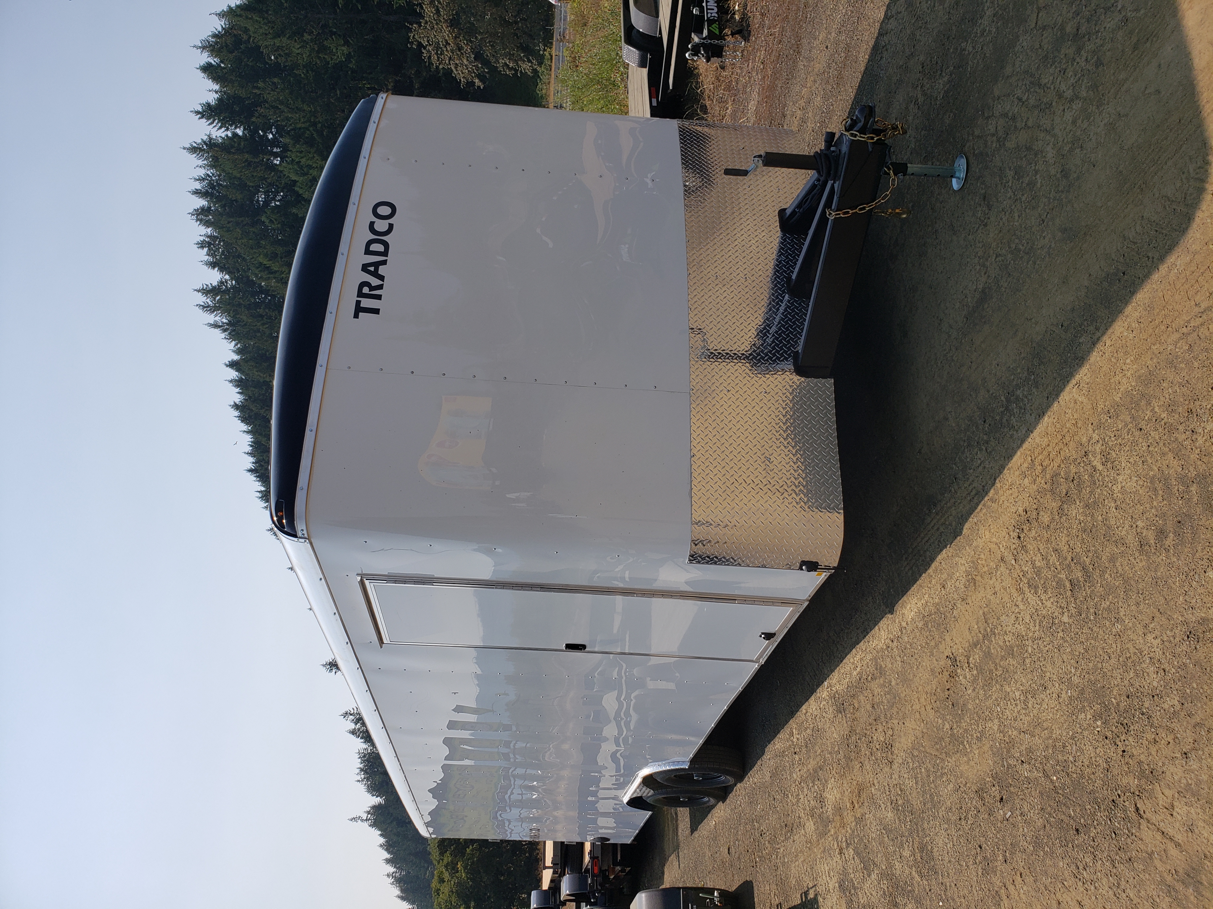 Criterion 8x20 Cargo Trailer - 10K, V-Nose, Flat Top, Beavertail, Ramp Door, Side Door - Tradco TradCo Criterion Trailer CT820D5EU-84-16-BR-VN