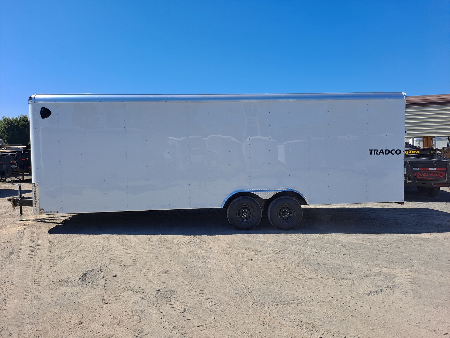 Criterion 8x20 Cargo Trailer - 10K, V-Nose, Flat Top, Beavertail, Ramp Door, Side Door - Tradco TradCo Criterion Trailer CT820D5EU-84-16-BR-VN