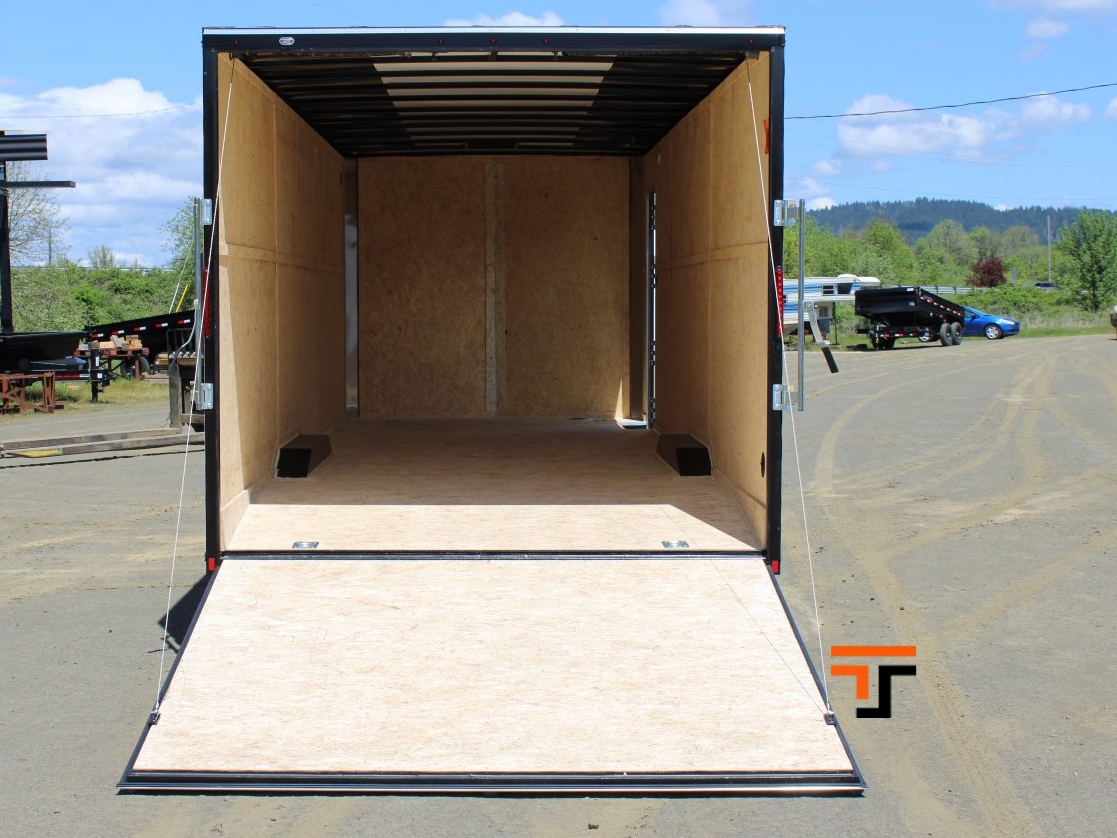 Criterion 8x24 Cargo Trailer - 10K, V-Nose, Flat Top, Beavertail, Ramp Door, Side Door - Tradco TradCo Criterion Trailer CT824D5EU-84-16-BR-VN