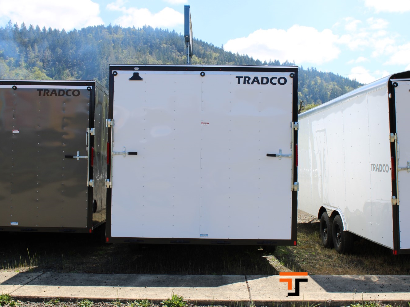 Criterion 8x24 Cargo Trailer - 10K, Radius Nose & Top, Beavertail, Ramp Door, Side Door - Tradco TradCo Criterion Trailer CT824D5EU-84-16-BR-BN