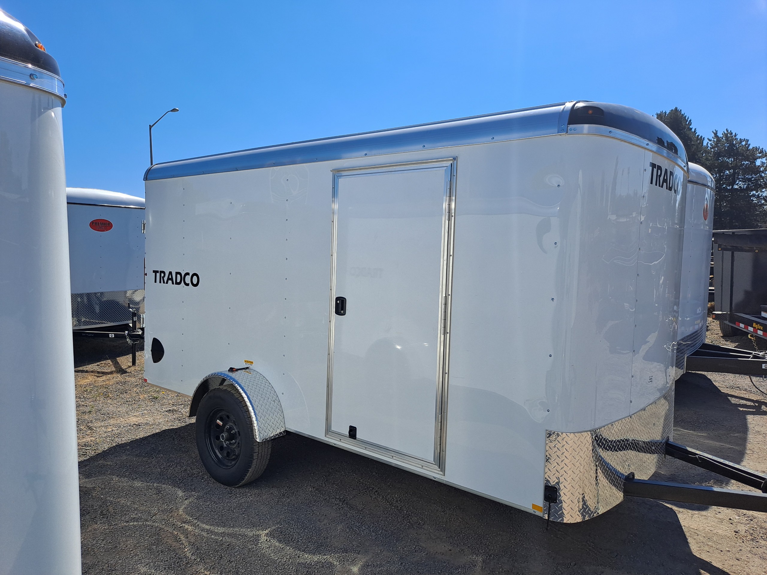 Criterion 6x12 Cargo Trailer - 3.5K, Radius Nose and Top, Ramp Door, Side Door - Tradco TradCo Criterion Trailer CT612S3NU