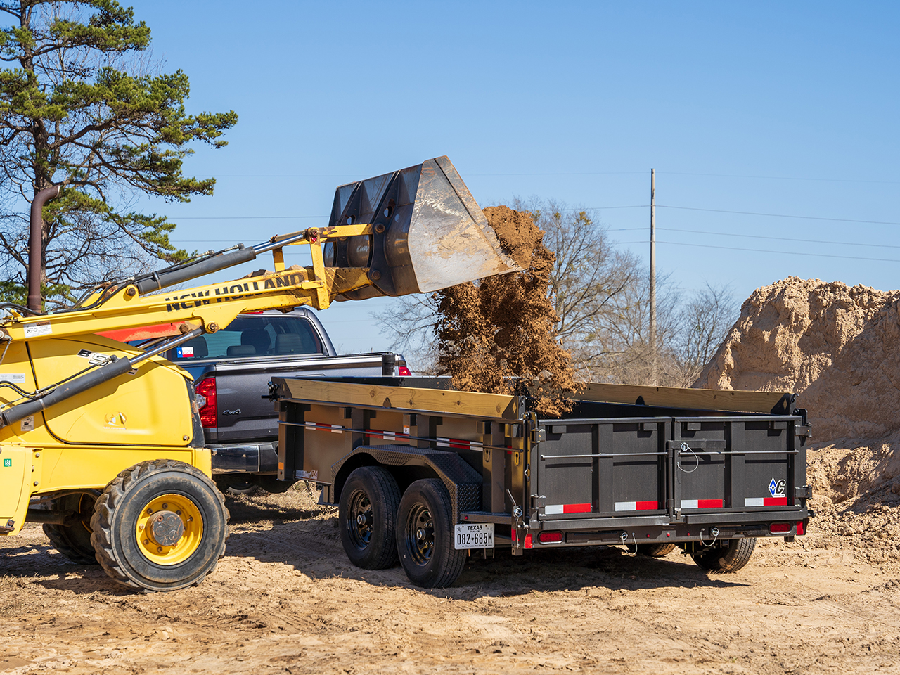 Diamond C 5 x 10 10K Dump Trailer w/24" Sides MDT Diamond C Trailer MDT206-L10X60-S24