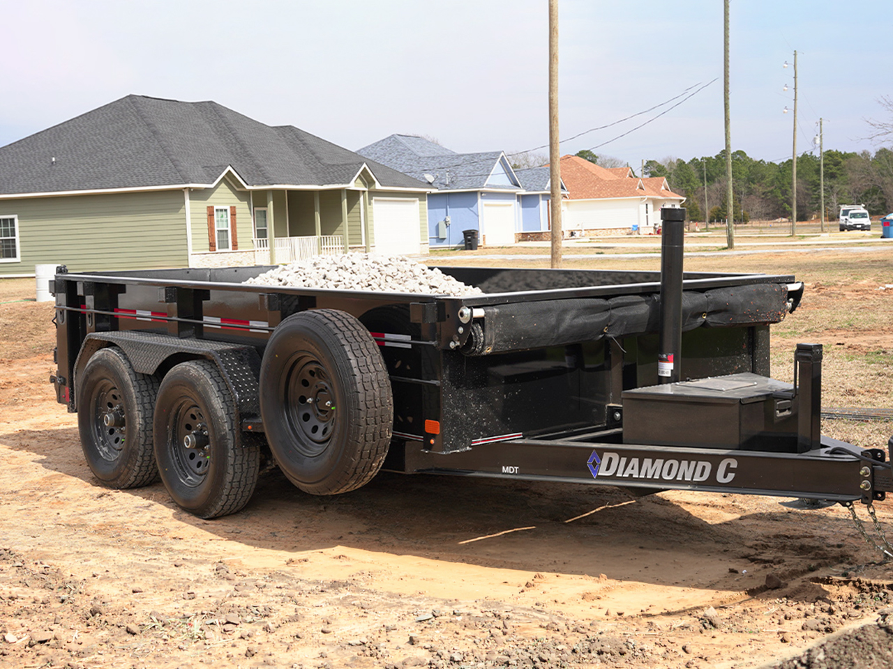 Diamond C 5 x 10 10K Dump Trailer w/24" Sides MDT Diamond C Trailer MDT206-L10X60-S24