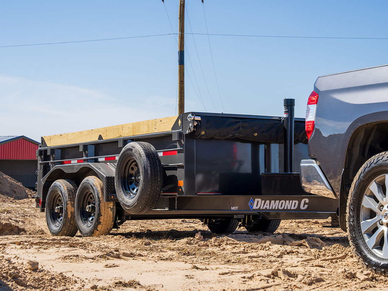 Diamond C 6 x 12 10K Pacesetter Dump Trailer w/44" Sides MDT Diamond C Trailer MDT206-L12X77-PACS44