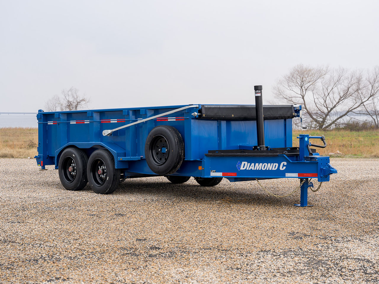 Diamond C 7 x 14 14K Dump Trailer w/44" Sides LPT Diamond C Trailer LPT207-L14X82-S44