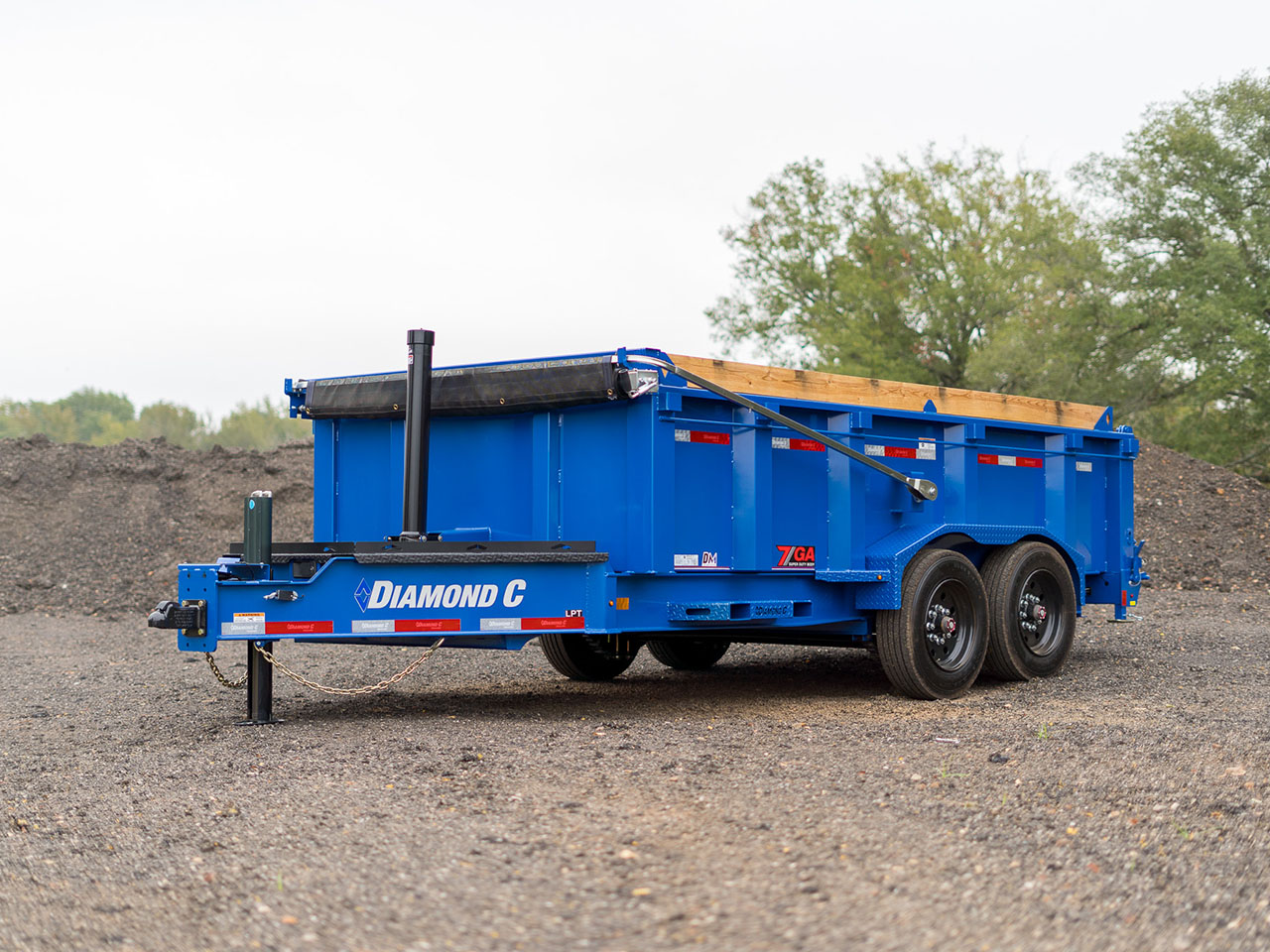 Diamond C 7 x 16 14K Pacesetter Dump Trailer w/44" Sides LPT Diamond C Trailer LPT207-L16X82-PACS44