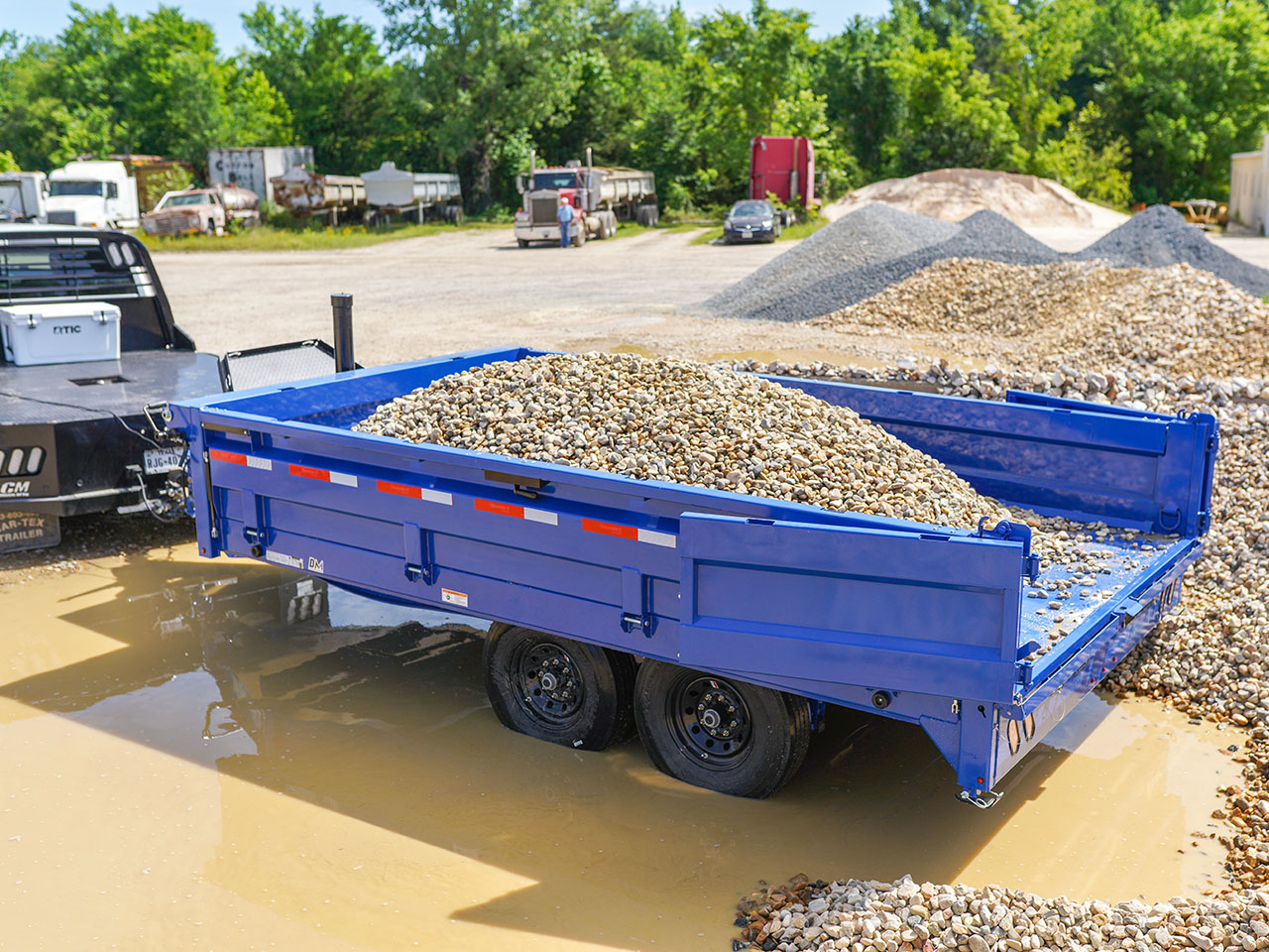 Diamond C 8 x 14 14K Deck Over Dump w/Solar Charger DOD Diamond C Trailer DOD207-L14X96-SC