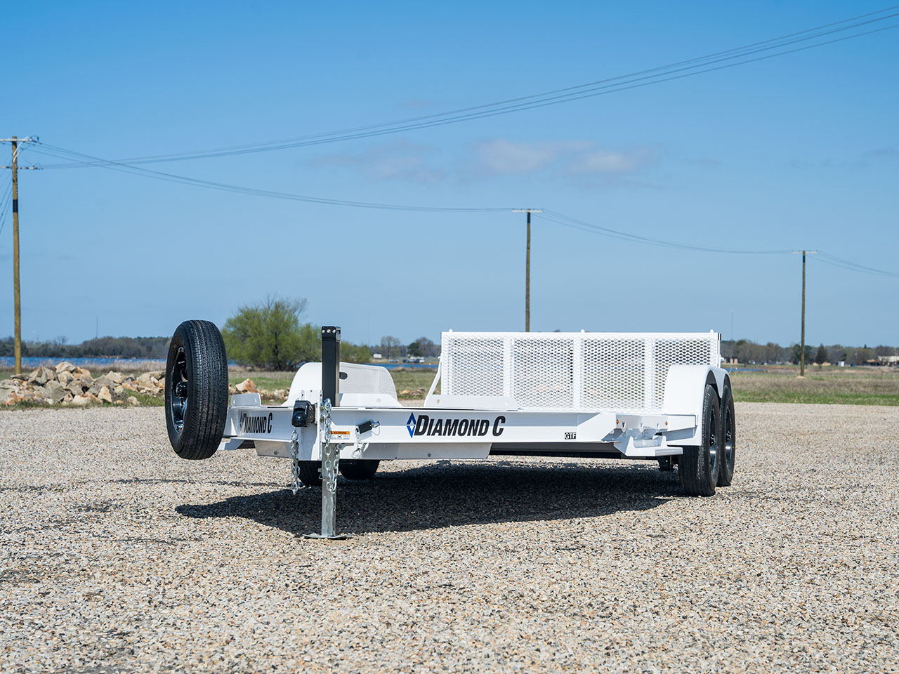 Diamond C 7 x 14 10K Car Hauler with 48" Bi-Fold Ramp GTF Diamond C Trailer GTF206-L14X83-B48