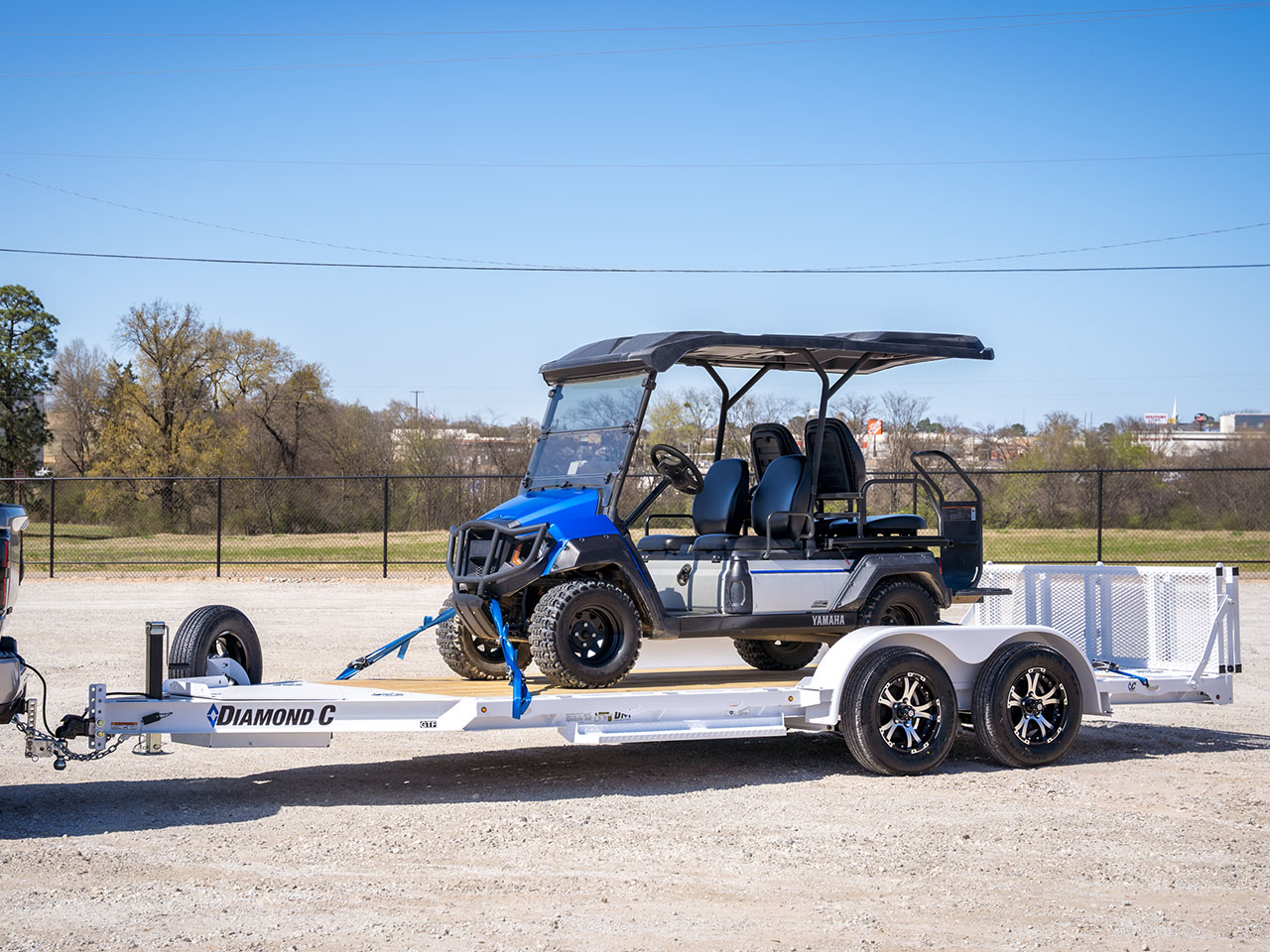 Diamond C 7 x 14 12K Car Hauler with 48" Bi-Fold Ramp GTF Diamond C Trailer GTF206-L14X83-B48