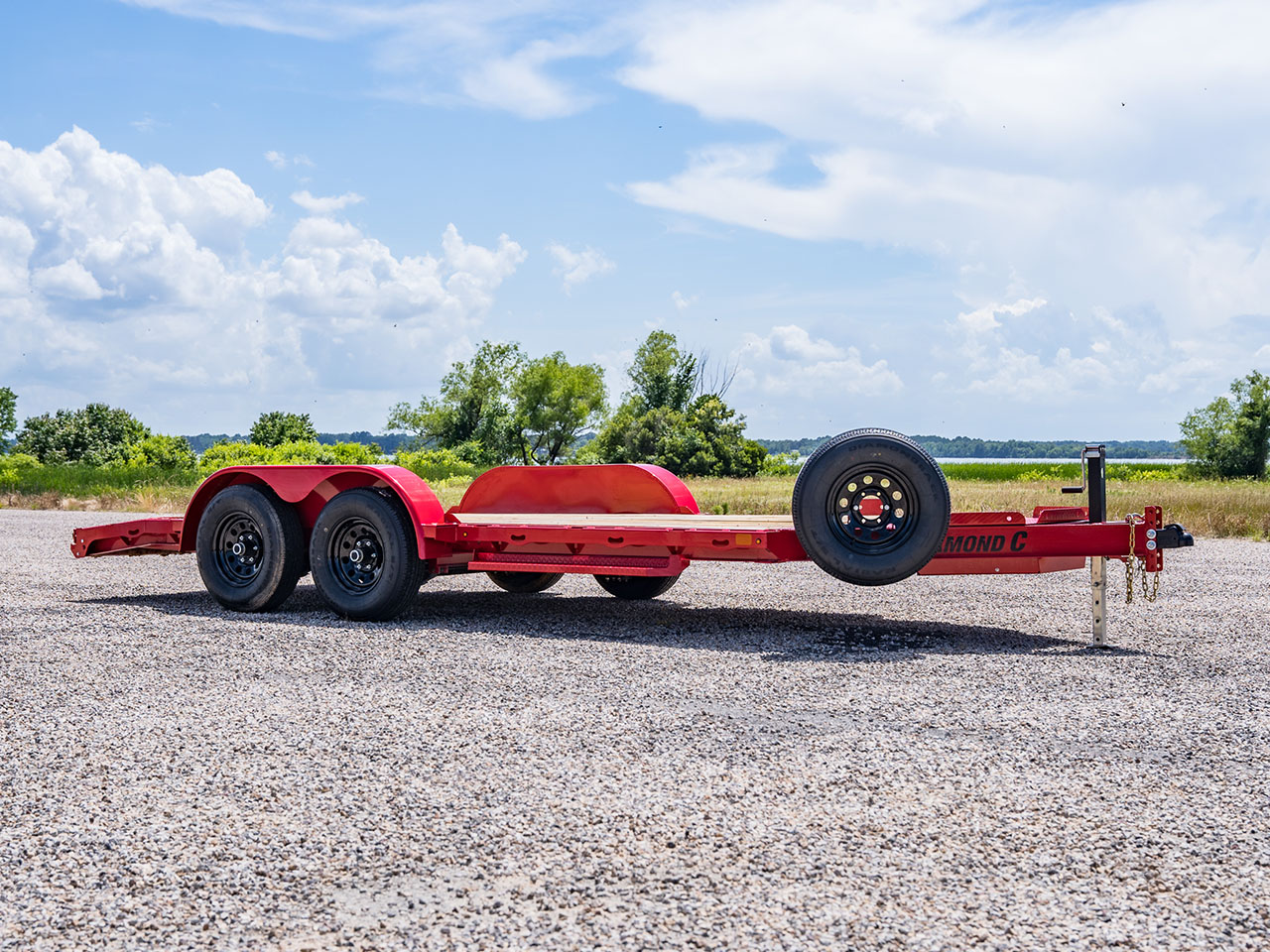 Diamond C 7 x 18 7K Car Hauler with 60" Slide in Ramps GTF Diamond C Trailer GTF235-L18X83-R60