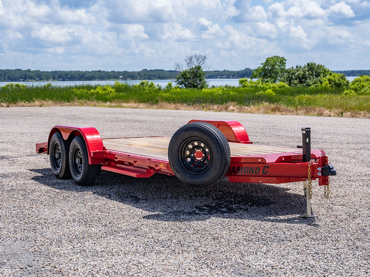 Diamond C 7 x 18 7K Car Hauler with 60" Slide in Ramps GTF Diamond C Trailer GTF235-L18X83-R60