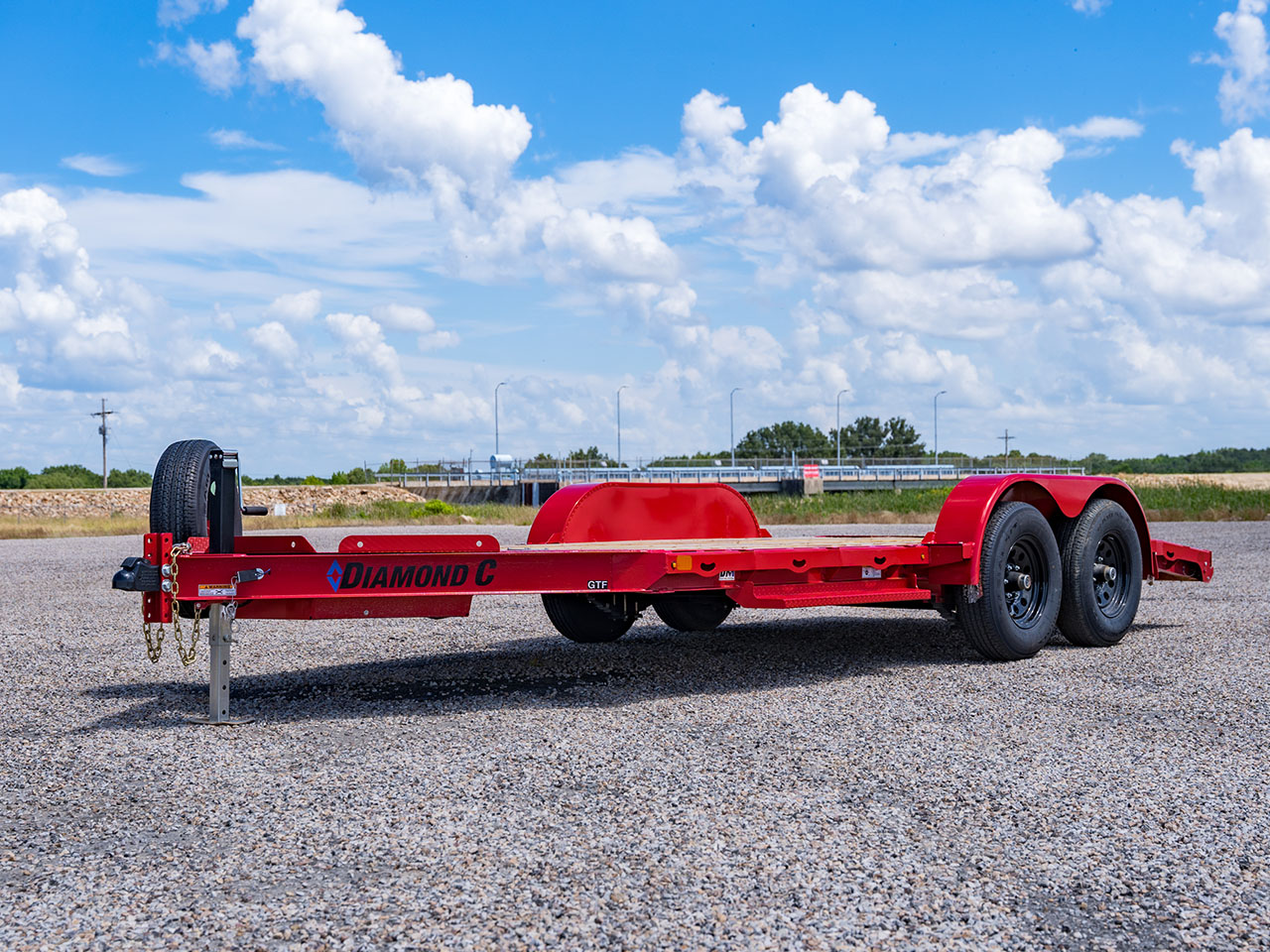 Diamond C 7 x 18 7K Car Hauler with 60" Slide in Ramps GTF Diamond C Trailer GTF235-L18X83-R60
