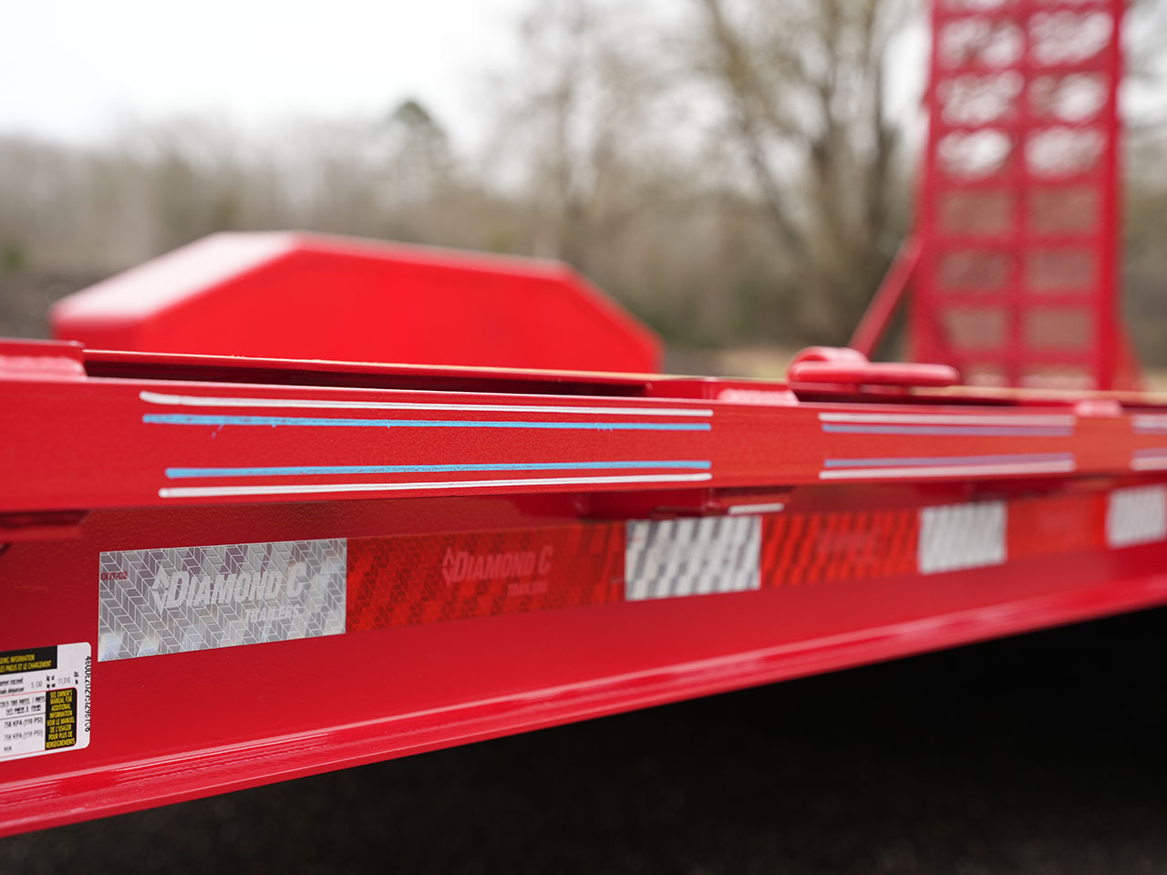Diamond C 7 x 20 14K Equipment Trailer w/Side Step LPX Diamond C Trailer LPX207-L20X82-SS