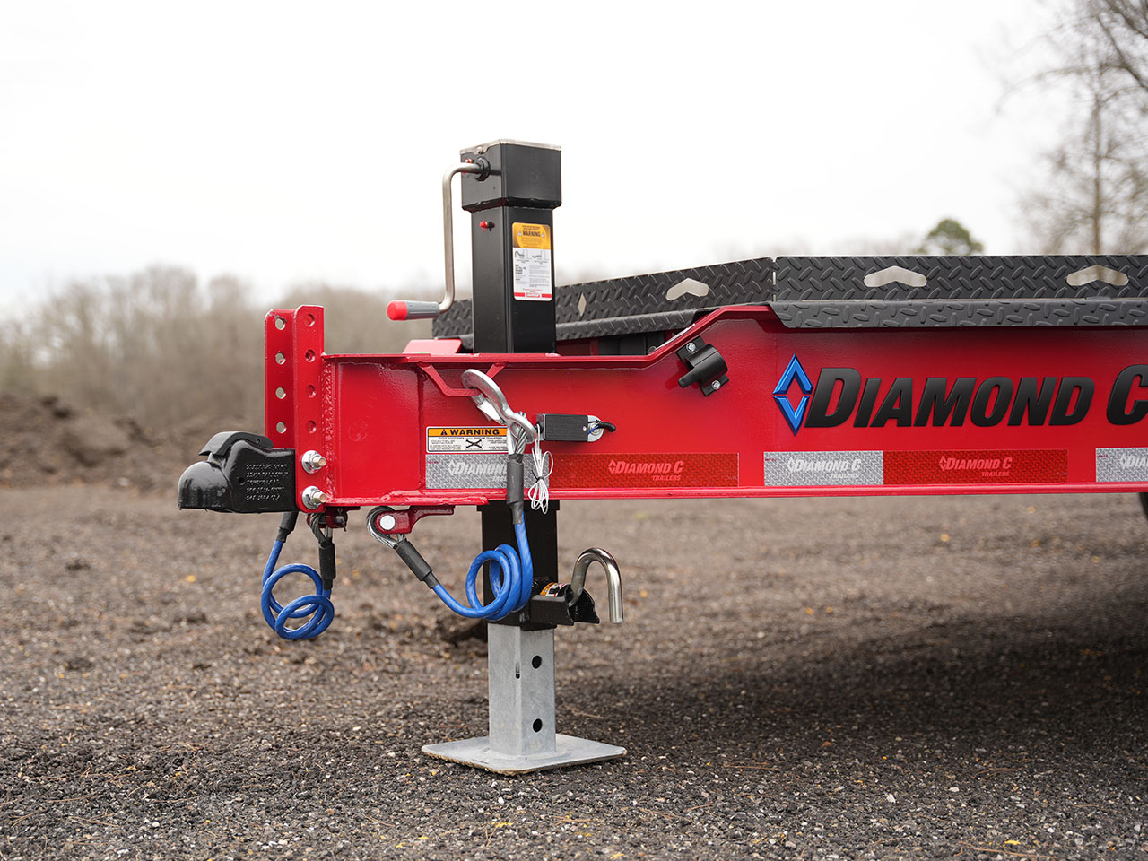 Diamond C 7 x 22 14K Max Ramps Equipment Trailer w/Side Steps LPX Diamond C Trailer LPX207-L22X82-D36MSS