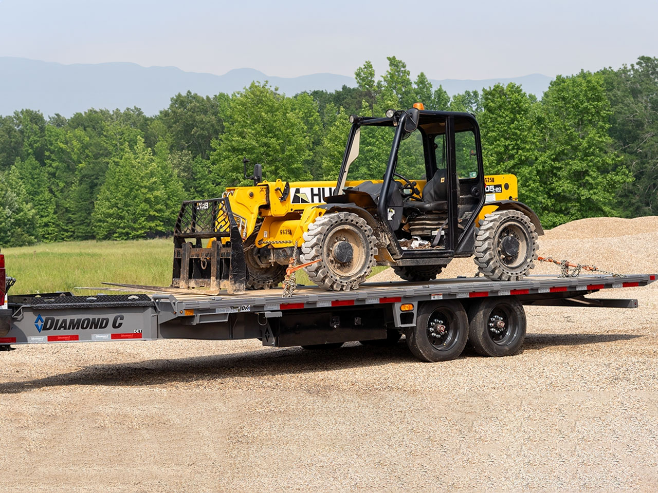 Diamond C 8.5 x 22 14K Equipment Tilt Trailer w/Winch Mount DET Diamond C Trailer DET207-L22X102-JSHSCW