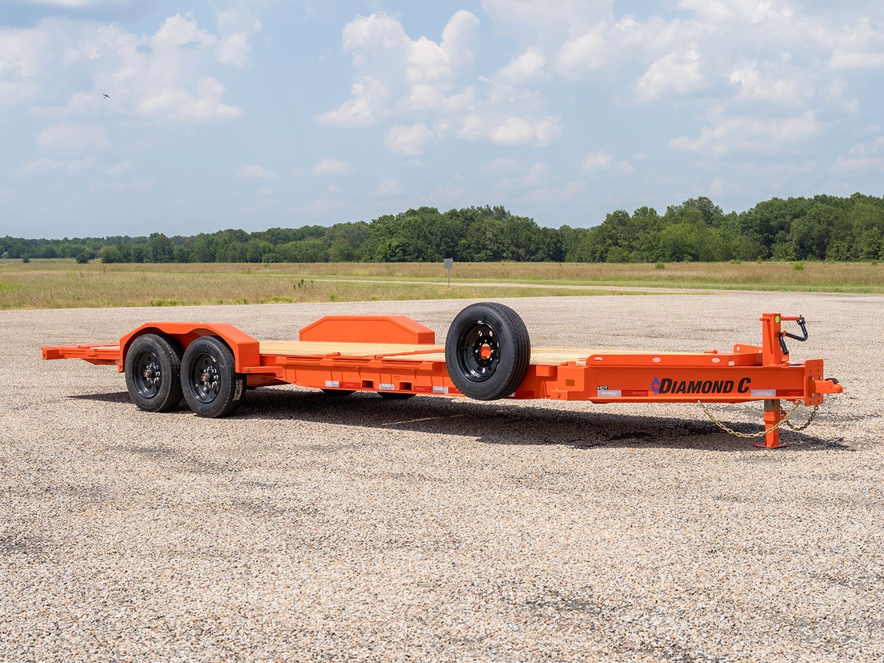 Diamond C 6 x 24 18K Equipment Tilt Trailer w/Spare Tire HDT Diamond C Trailer HDT208-L24X80-ST